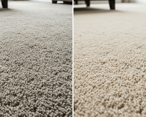 before and after carpet cleaning